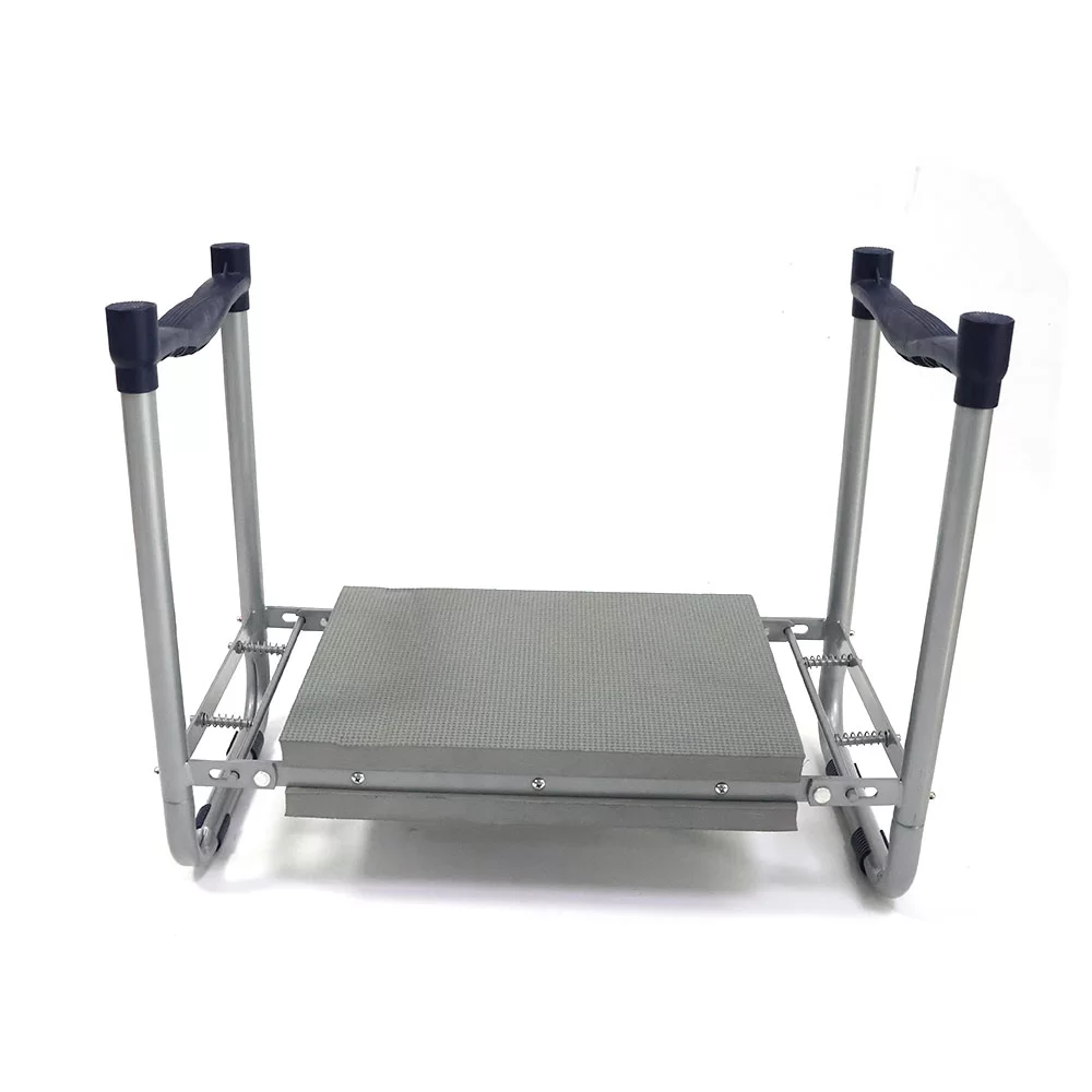 Gris poignée amovible pliant jardin Kneeler et siège